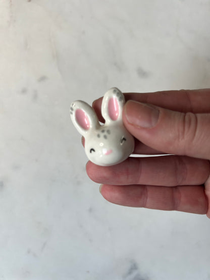 White Bunny Porcelain Magnet