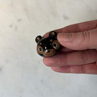 Black Bear Porcelain Magnet