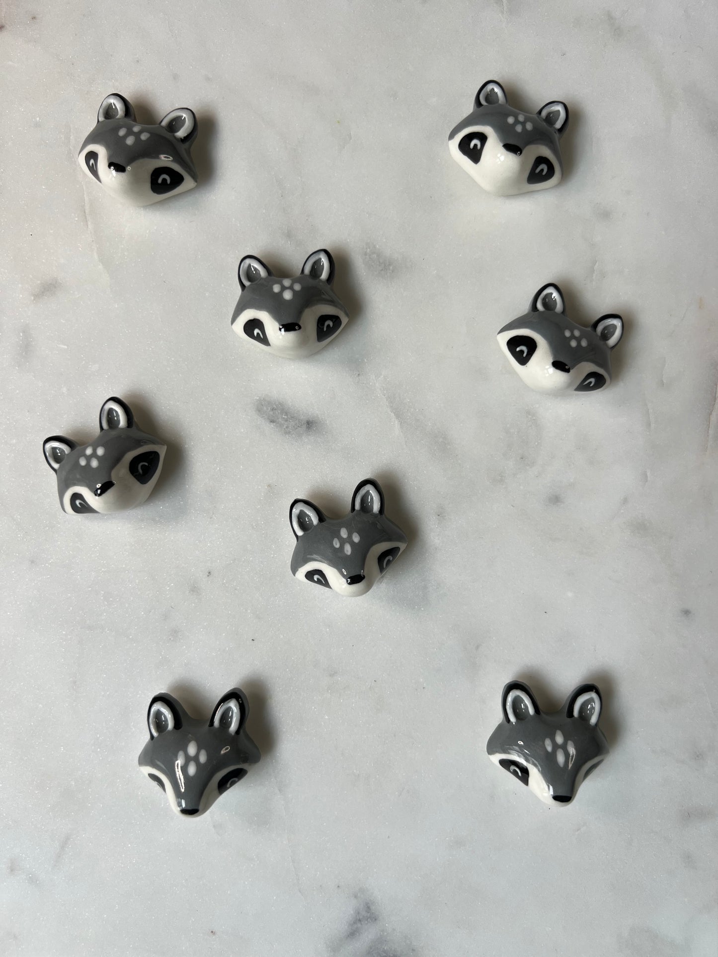 Raccoon Porcelain Magnet