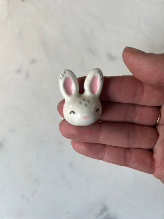 White Bunny Porcelain Magnet