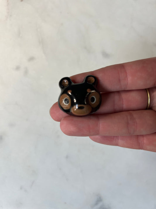 Black Bear Porcelain Magnet