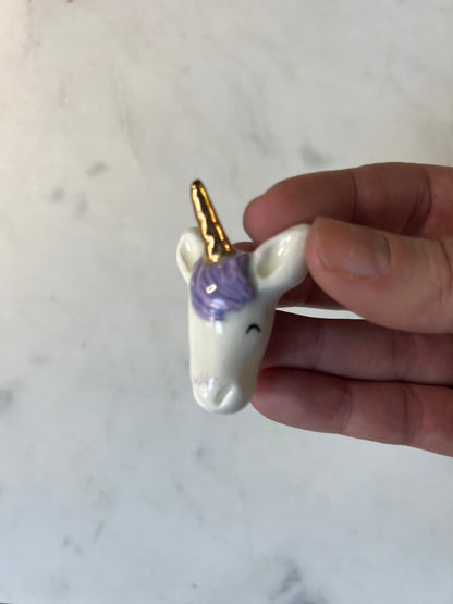 Golden Unicorn Porcelain Magnet