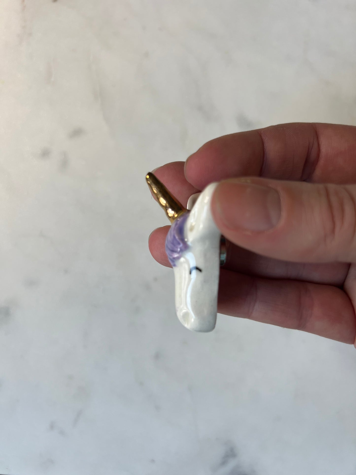 Golden Unicorn Porcelain Magnet