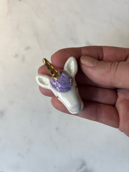 Golden Unicorn Porcelain Magnet