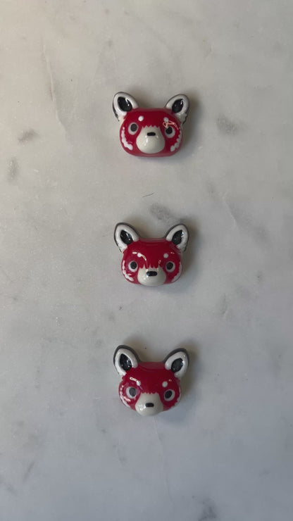 Red Panda Porcelain Magnet