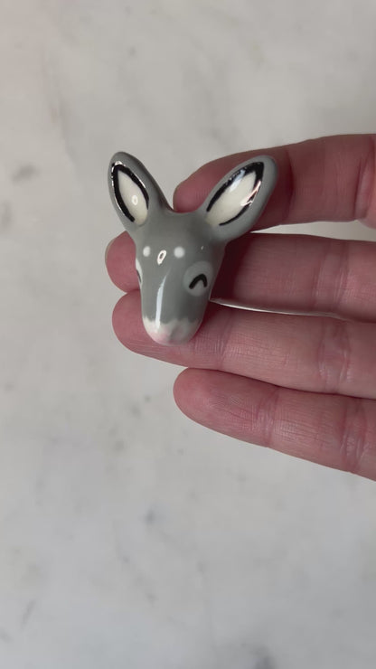 Donkey Porcelain Magnet