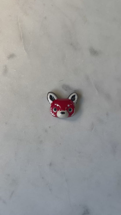 Red Panda Porcelain Magnet