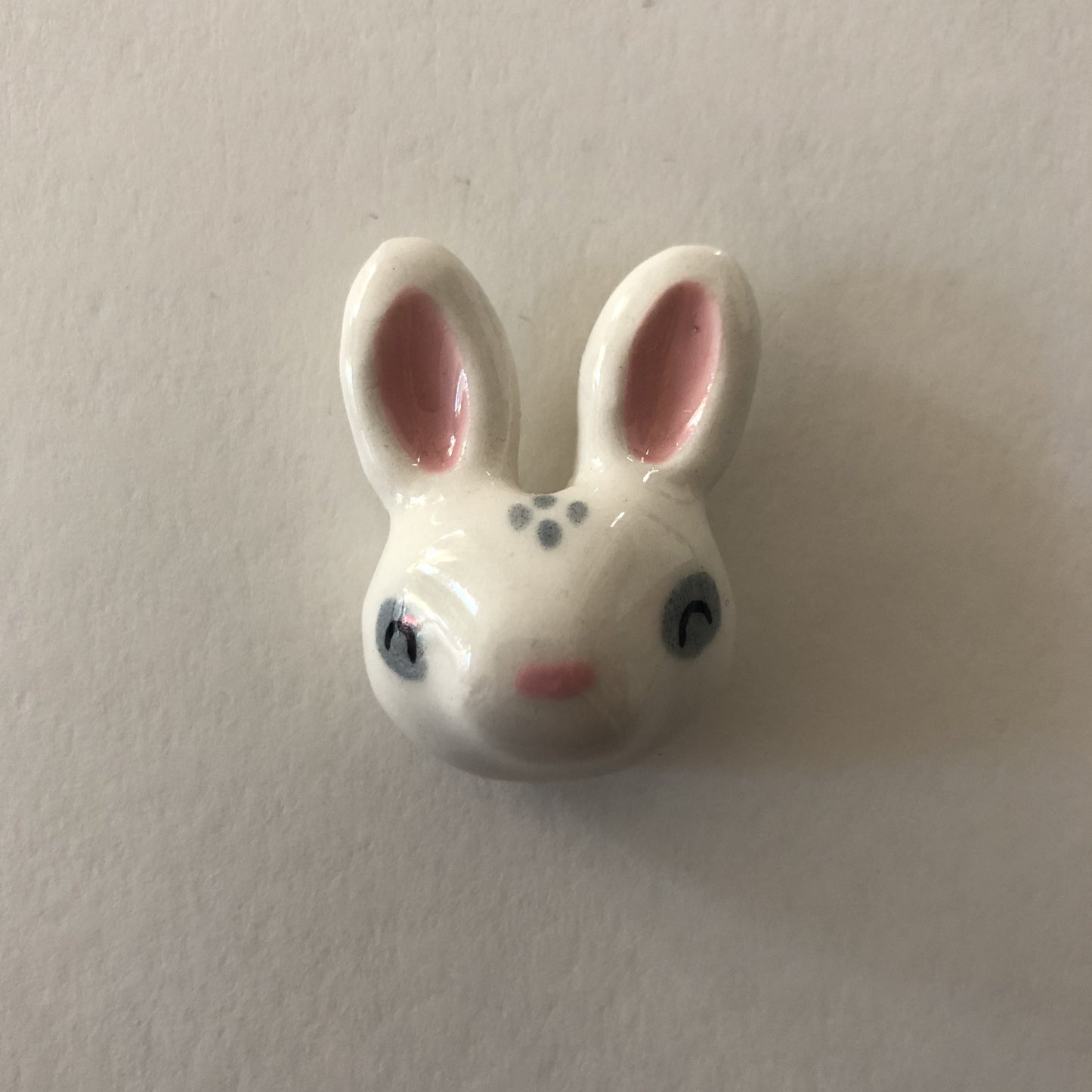 White Bunny Porcelain Magnet