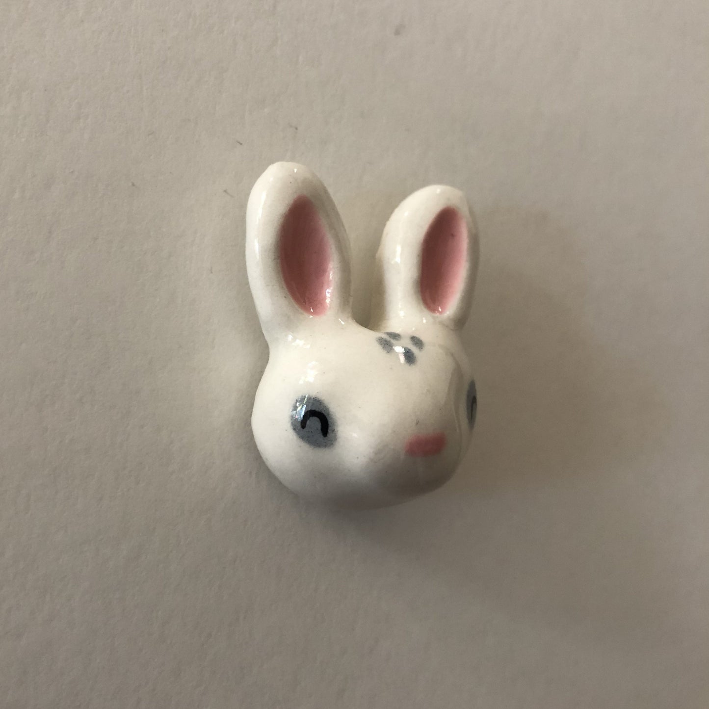 White Bunny Porcelain Magnet