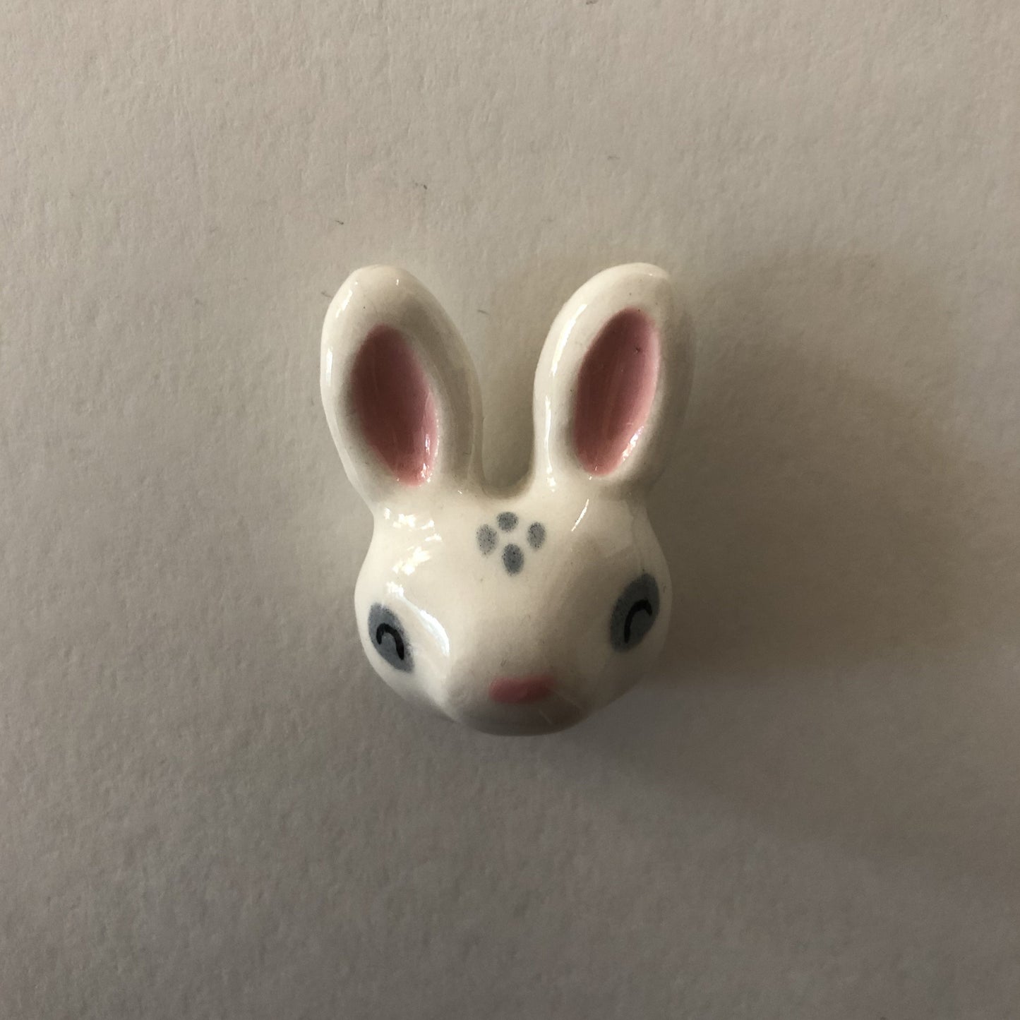 White Bunny Porcelain Magnet