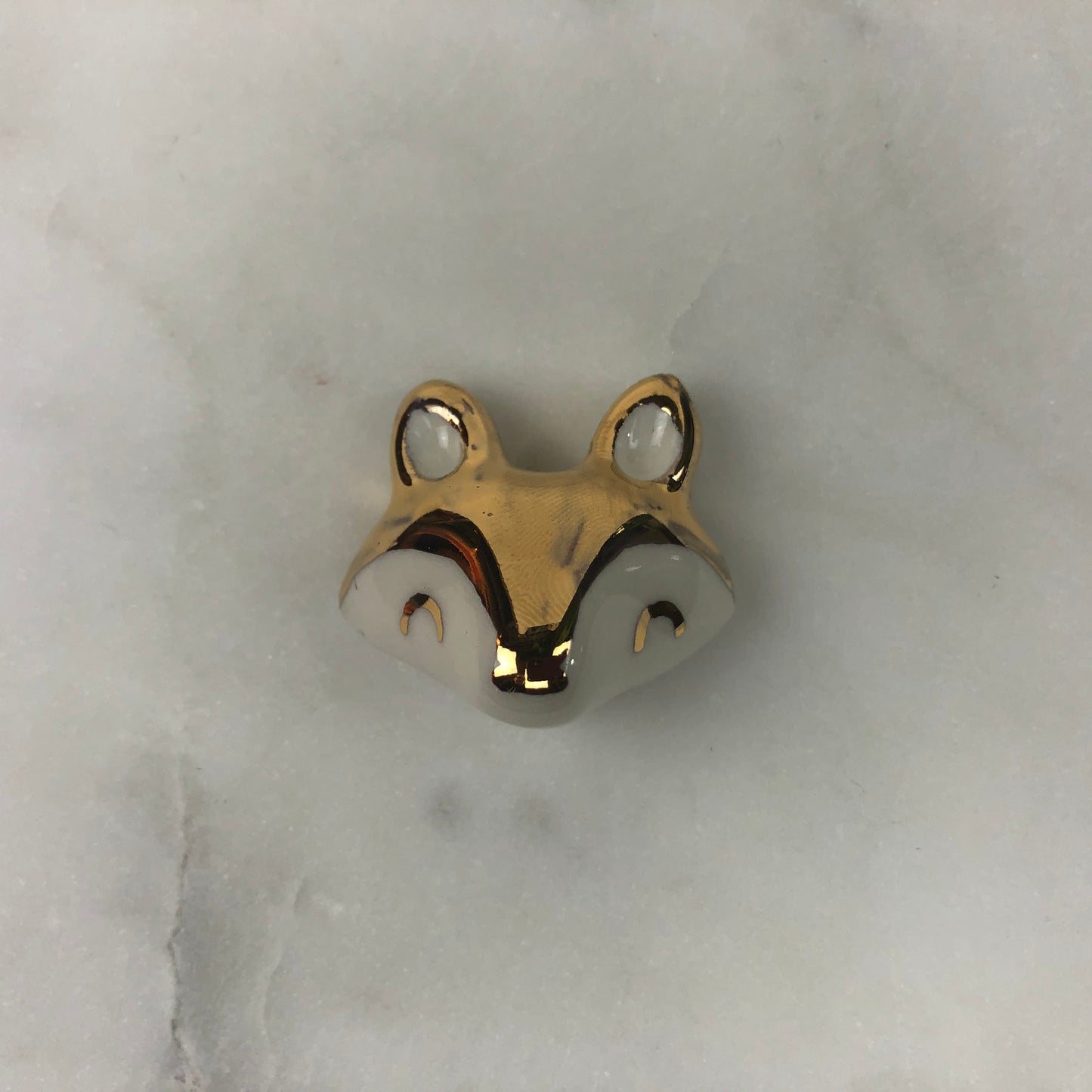 Golden Fox Porcelain Magnet