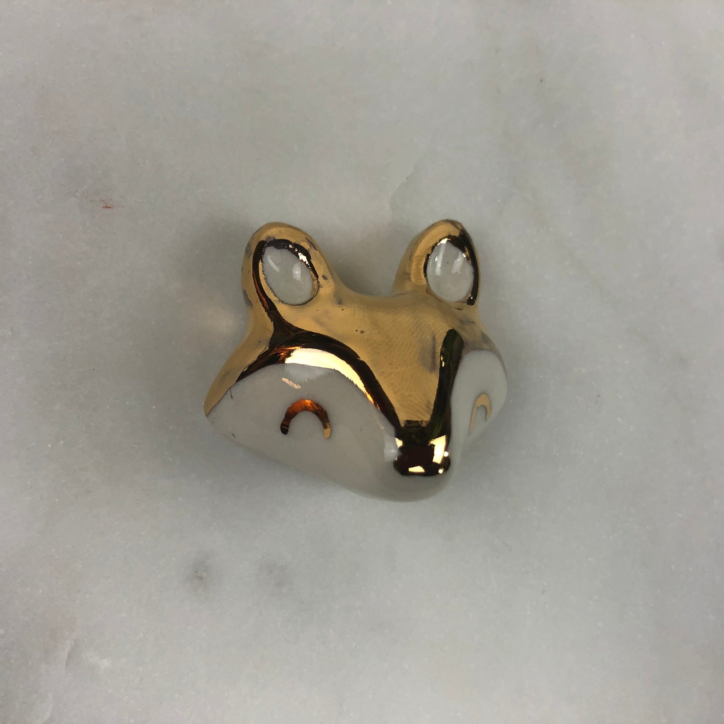 Golden Fox Porcelain Magnet